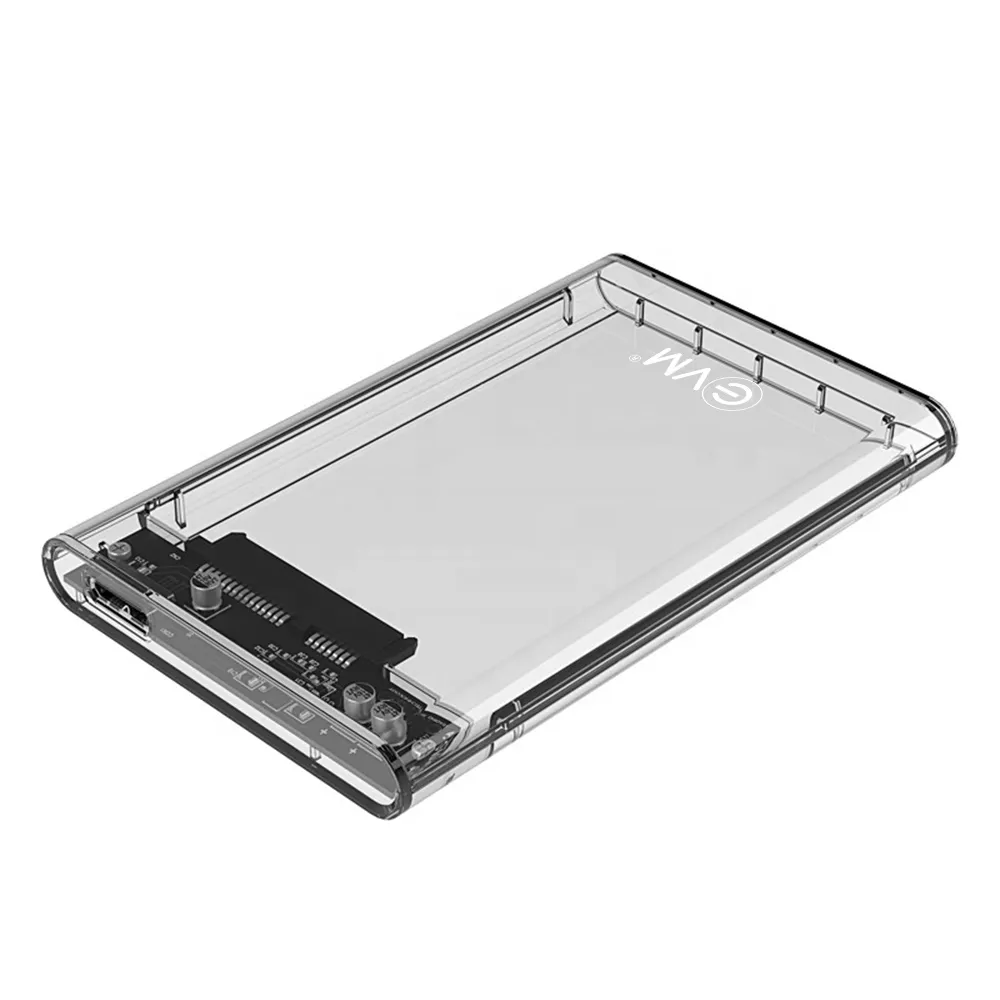 EVM SSD Casing 2.5 Inch Sata USB 3.0 Transparent (ESC-TP01) view 2